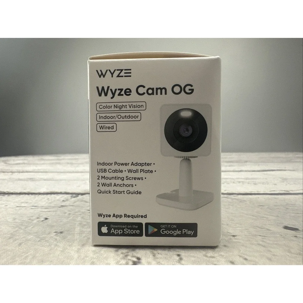 Wyze WYZECGS Cam OG Wired 1080p Smart Security Camera + Window Mount WYZEWMV2